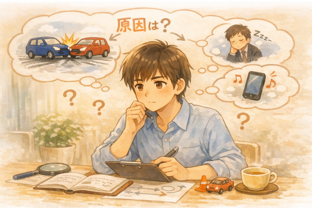事故の原因を考えるには