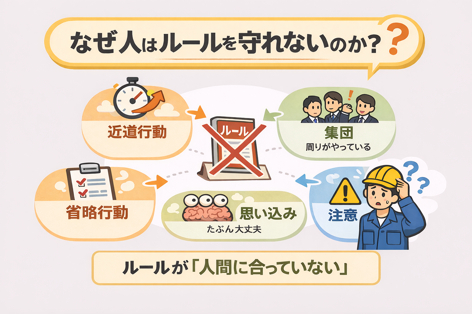 なぜ人はルールを守れないのか？ヒューマンエラーの本質を解説