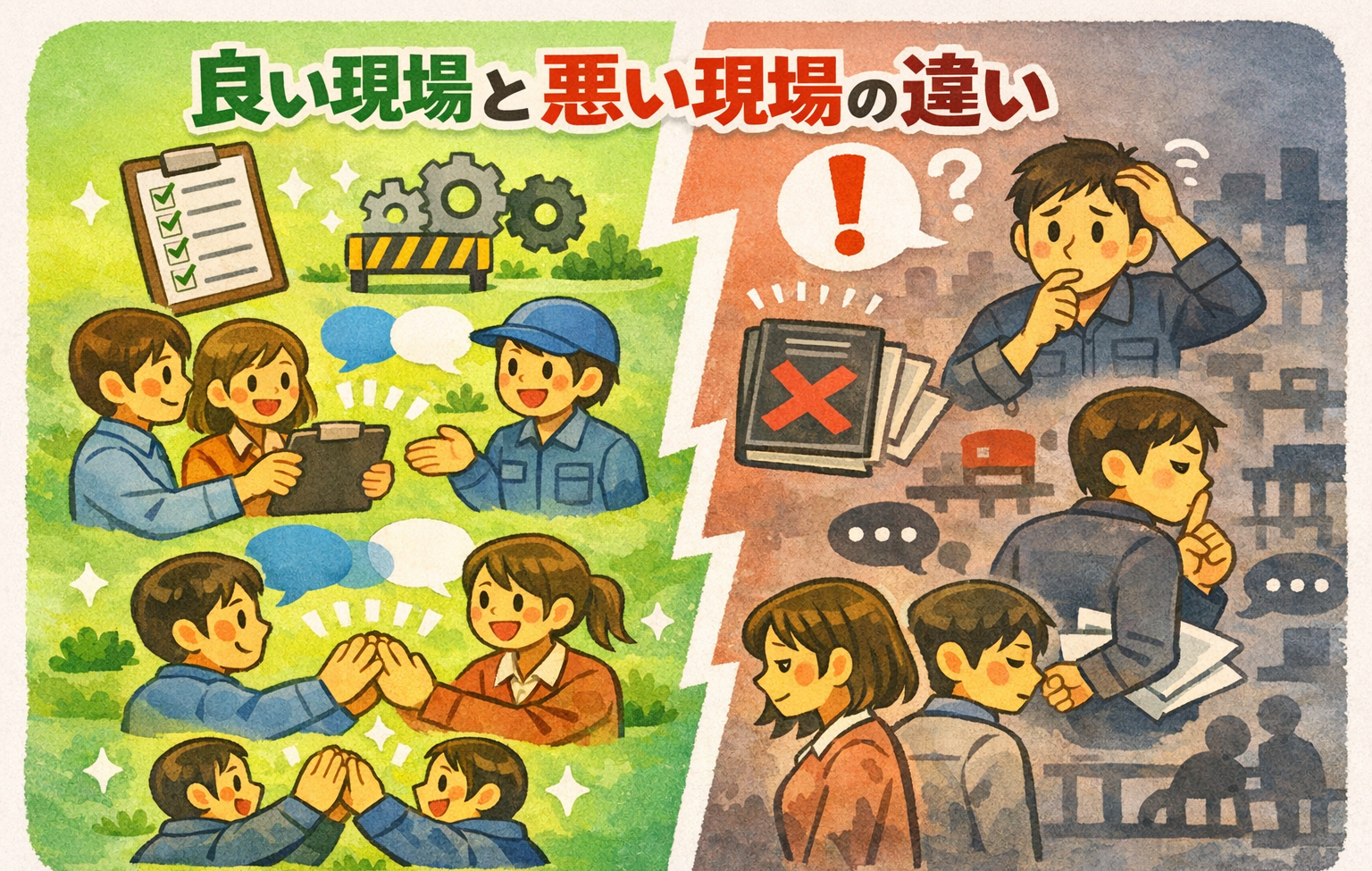 良い現場と悪い現場の違い