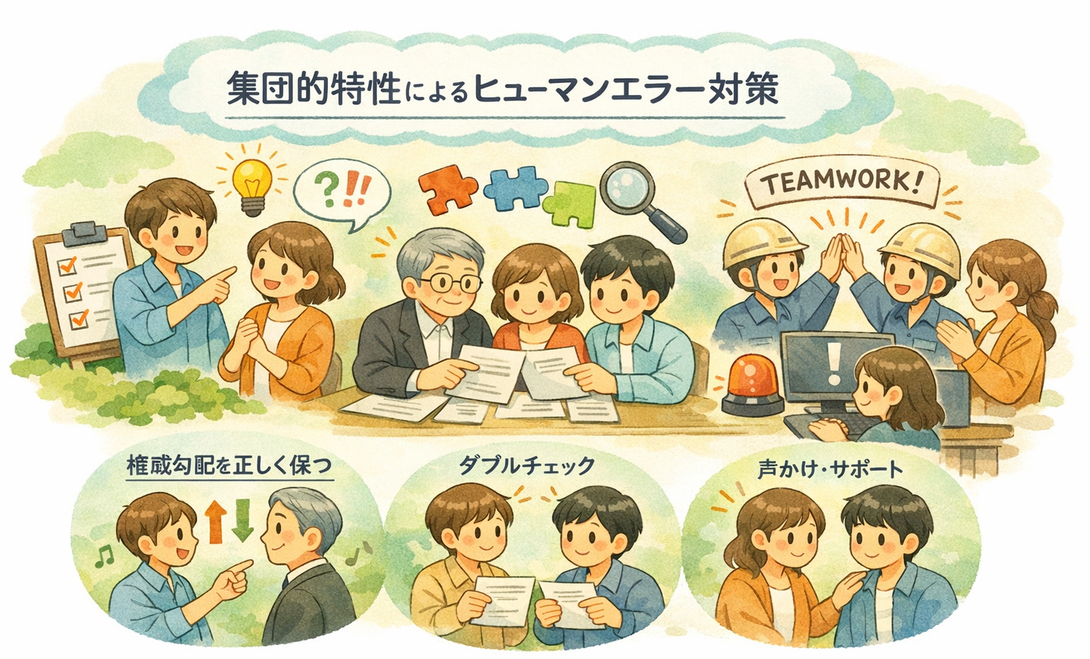 集団的特性により発生するヒューマンエラーの対策