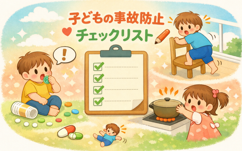 子どもの事故を防ぐチェックリスト｜誤飲・転落・やけど対策
