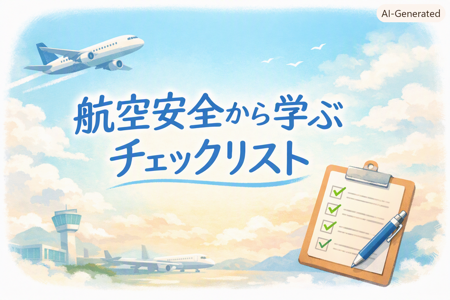 航空安全に学ぶチェックリストとは｜人は忘れるから仕組みで守る